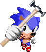 Sonic the Hedgehog with a BANHAMMER